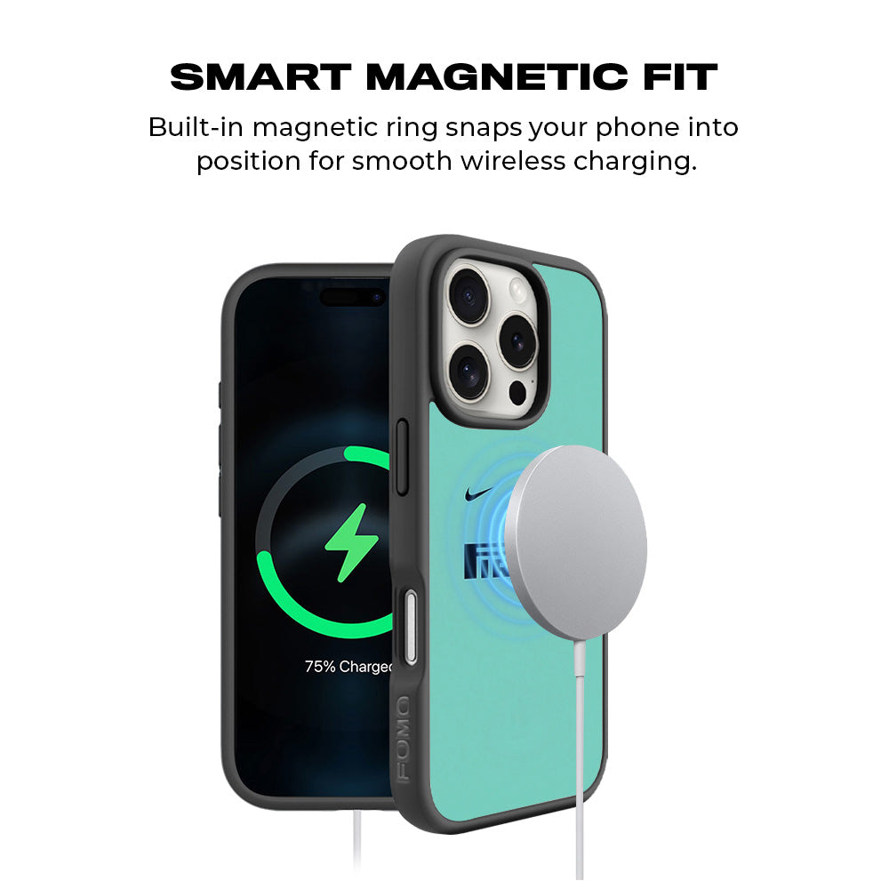 Pirelli Green 3D Skin with Shockguard Armour Magsafe Case for Apple iPhone 16 Pro