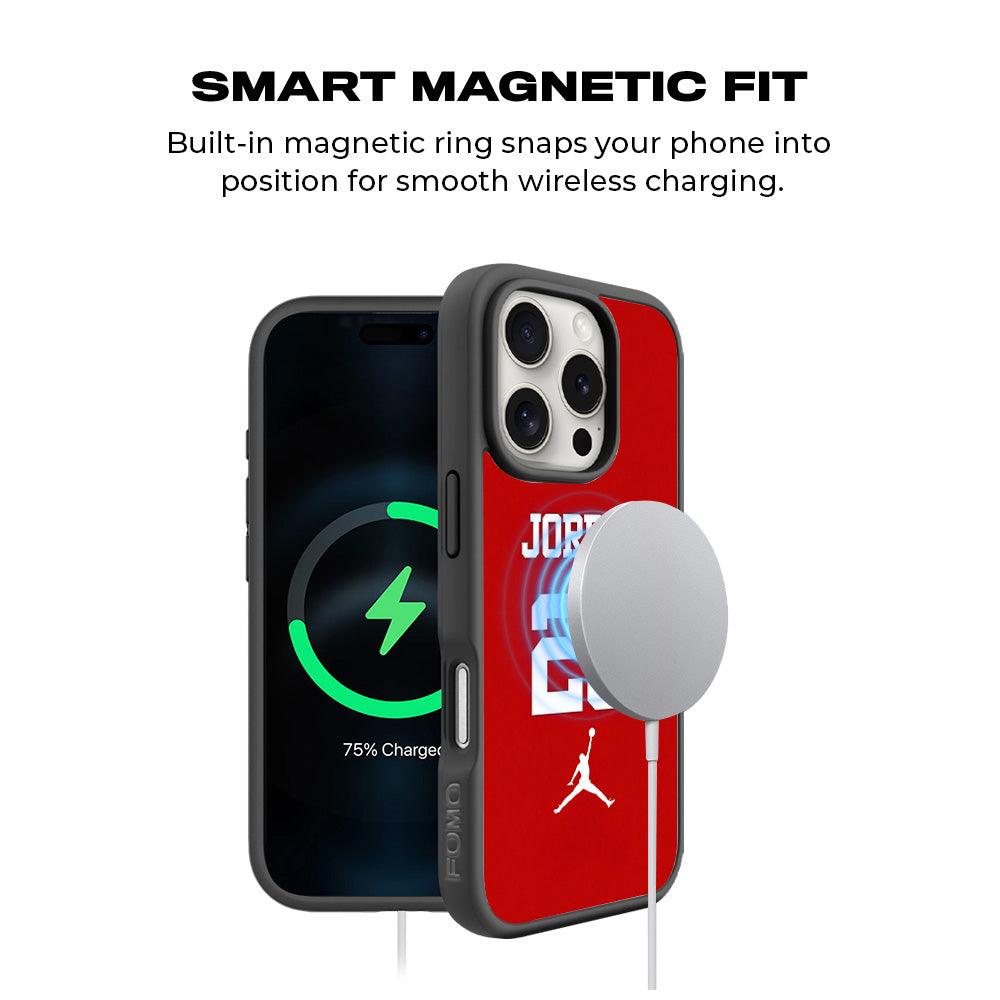 Jordan 23 3D Skin with Shockguard Armour Magsafe Case for Apple iPhone 16 Pro