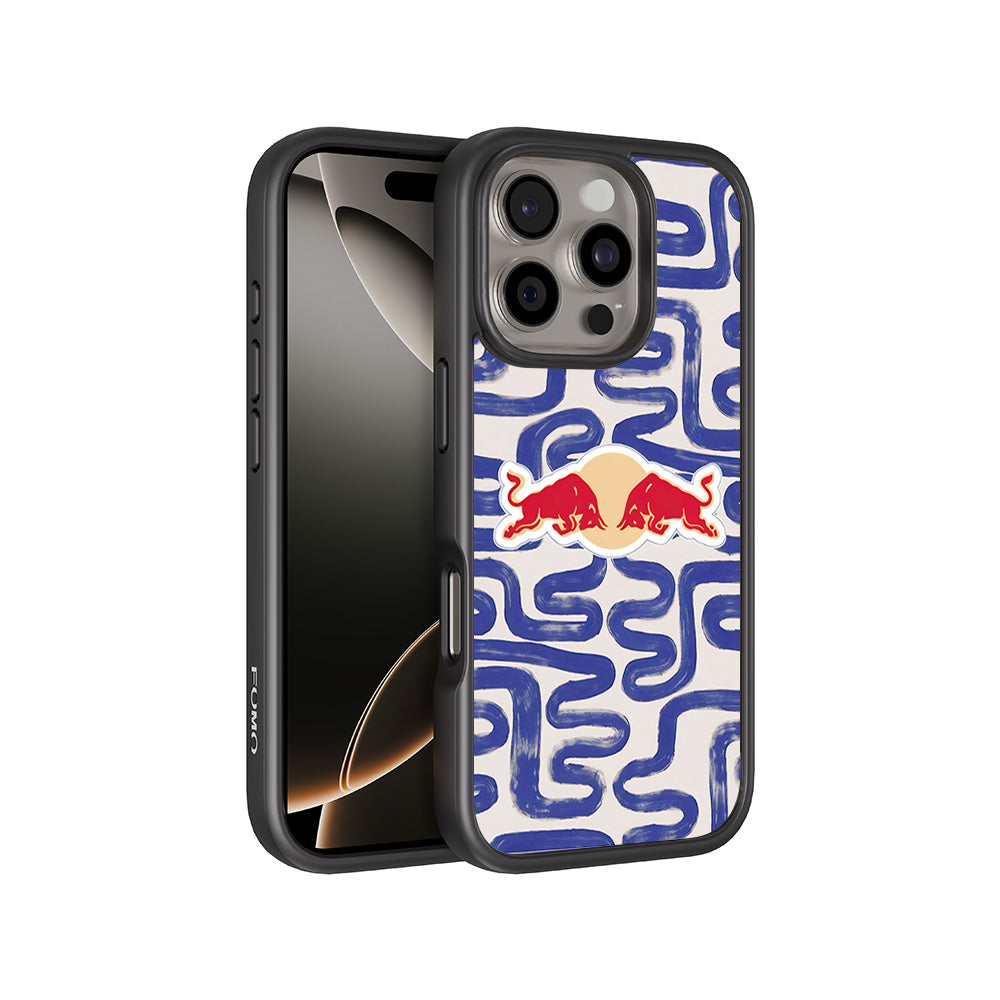 Red Bull Design 3D Skin with Shockguard Armour Magsafe Case for Apple iPhone 16 Pro
