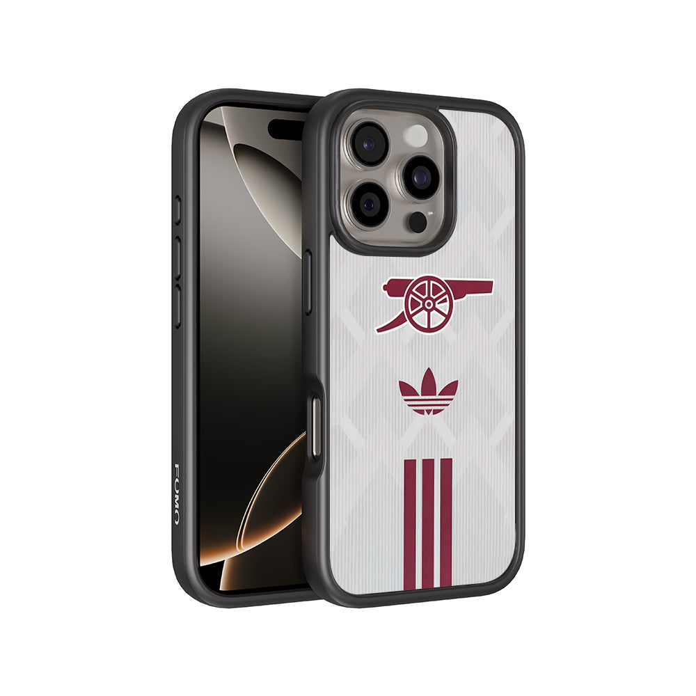Arsenal x Adidas 3D Skin with Shockguard Armour Magsafe Case for Apple iPhone 16 Pro