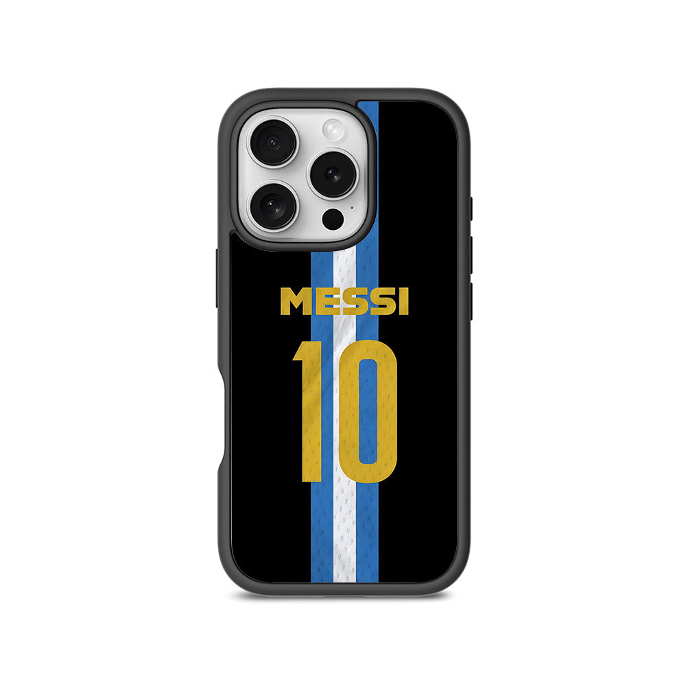 Messi Argentina Jersey 3D Skin with Shockguard Armour Magsafe Case for Apple iPhone 16 Pro Max