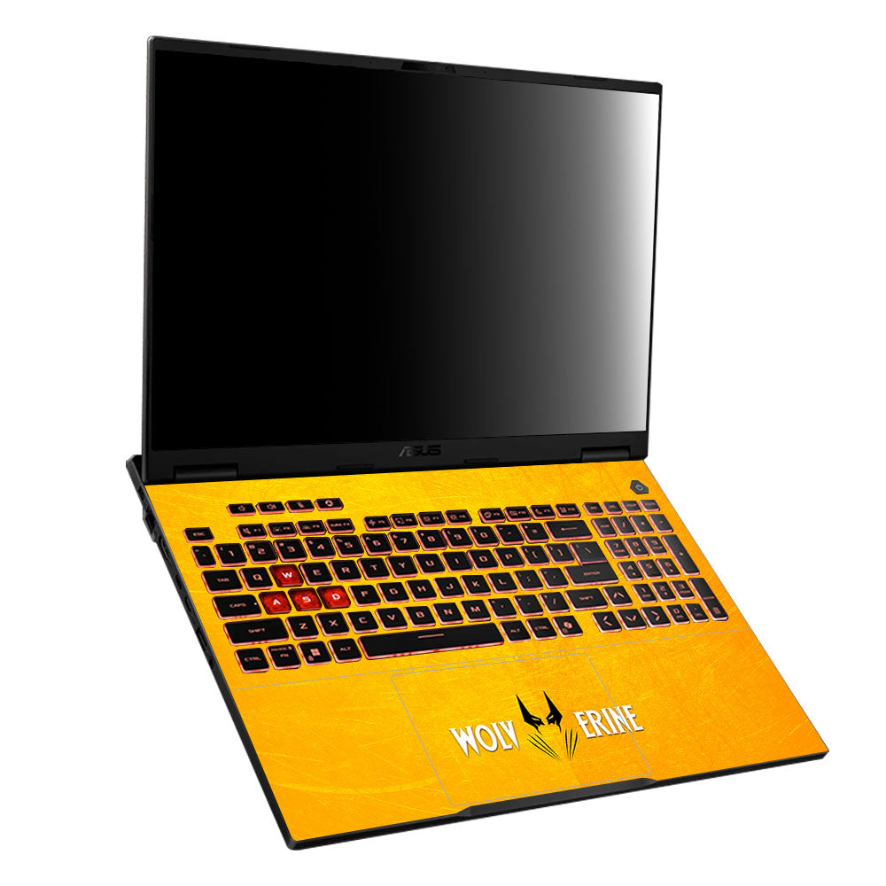 Wolverine with Yellow Background Asus TUF Gaming A16 2025 Laptop Skin