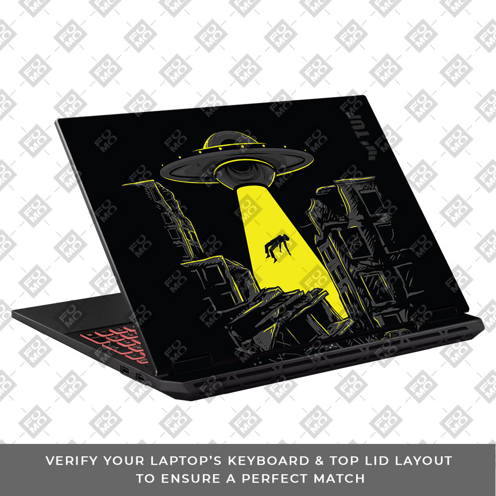 Alien Abduction Asus TUF Gaming A16 2025 Laptop Skin