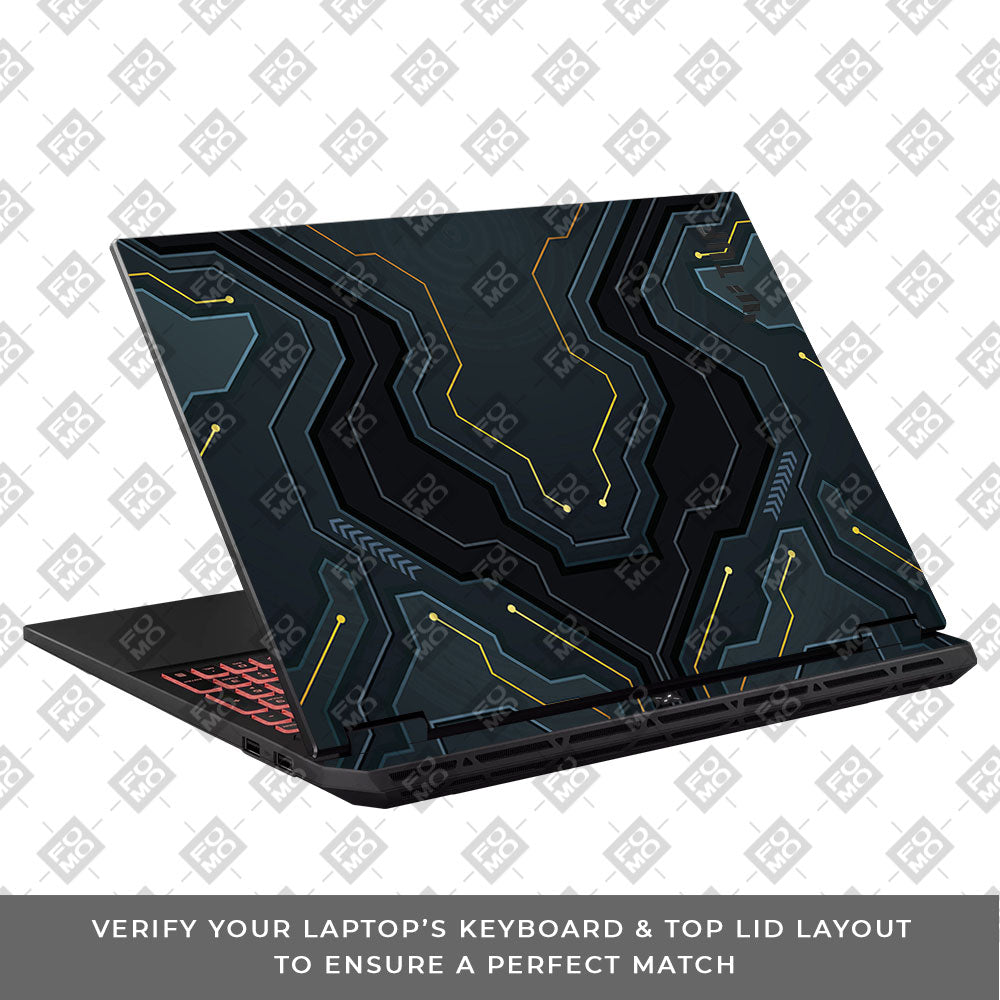 Futuristic Techno Asus TUF Gaming A16 2025 Laptop Skin