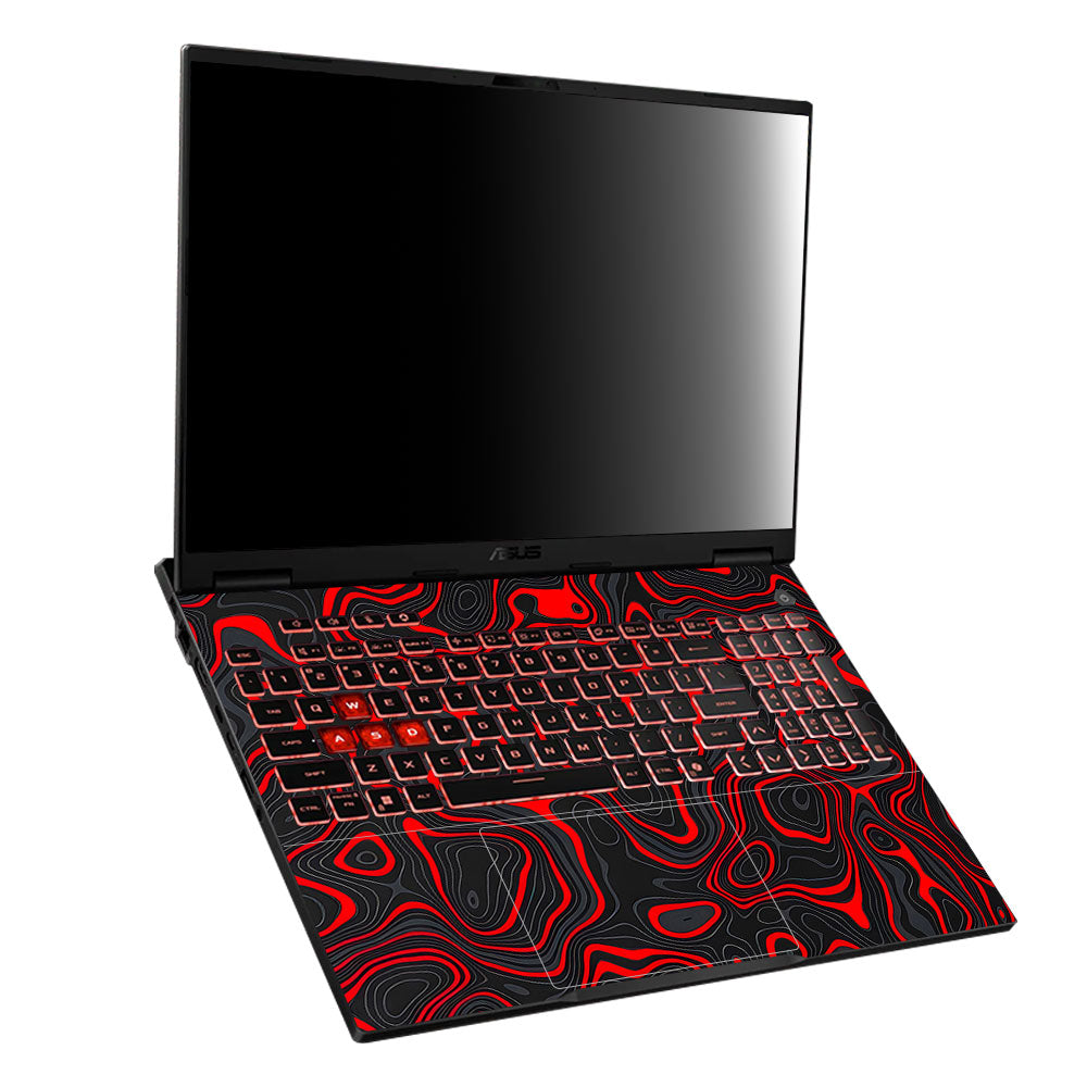 Crimson Waves Asus TUF Gaming A16 2025 Laptop Skin
