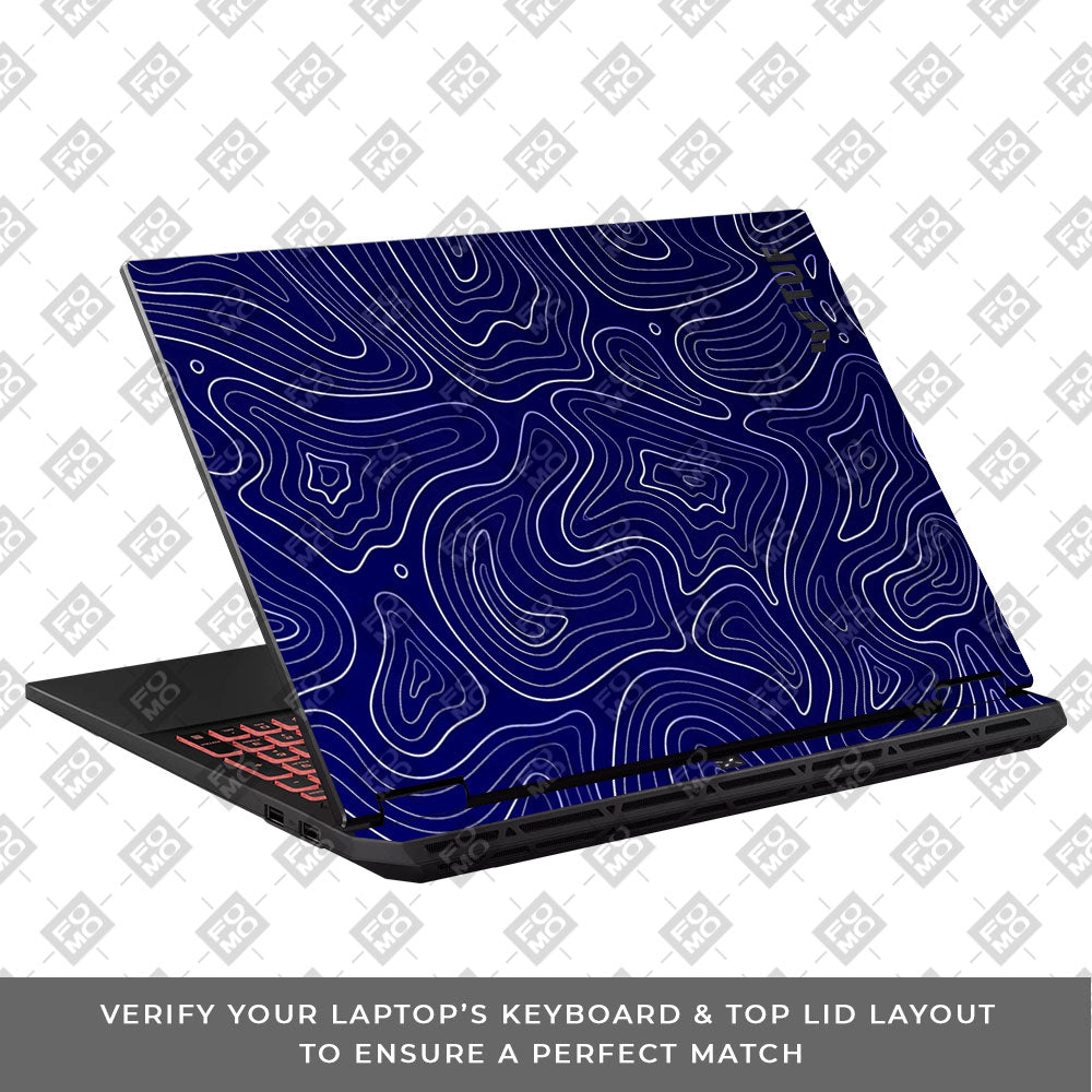 Deep Blue Contour Depths Asus TUF Gaming A16 2025 Laptop Skin