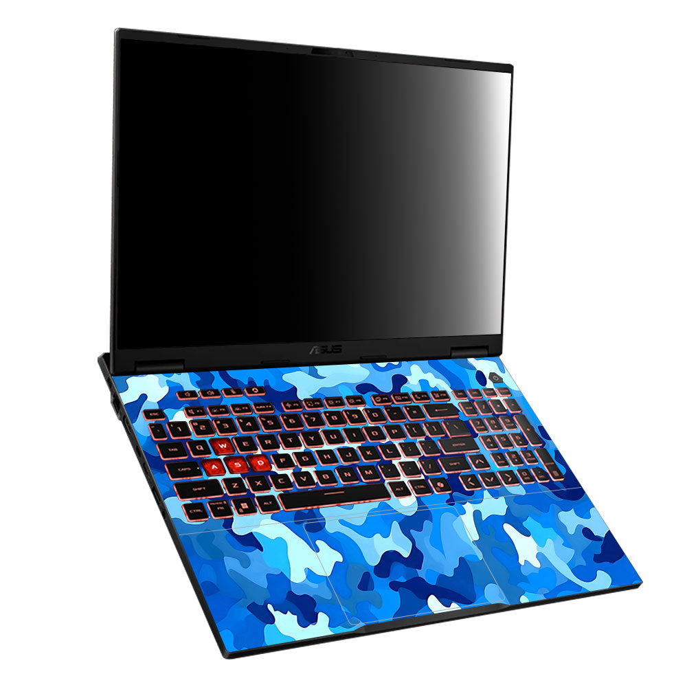 Arctic Blue Camo Pattern Asus TUF Gaming A16 2025 Laptop Skin