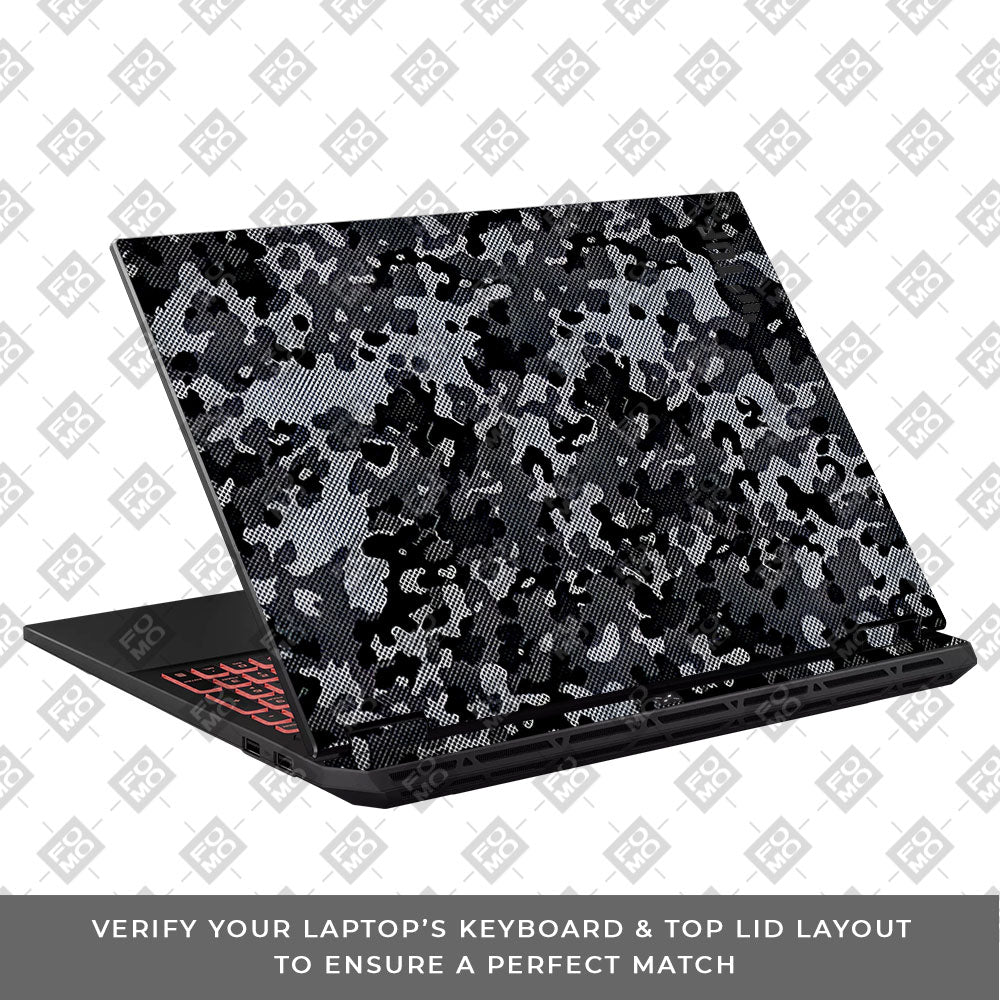 Stealth Grey Camo Asus TUF Gaming A16 2025 Laptop Skin