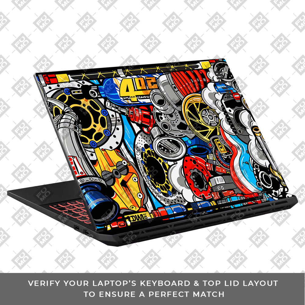 Mechanical Chaos Asus TUF Gaming A16 2025 Laptop Skin