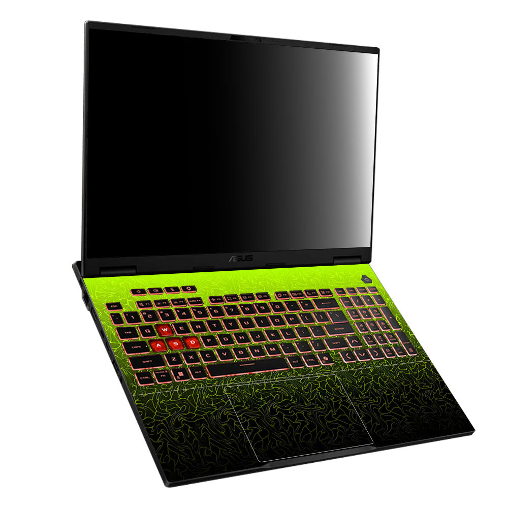 Lime Yellow to Black Gradient Asus TUF Gaming A16 2025 Laptop Skin