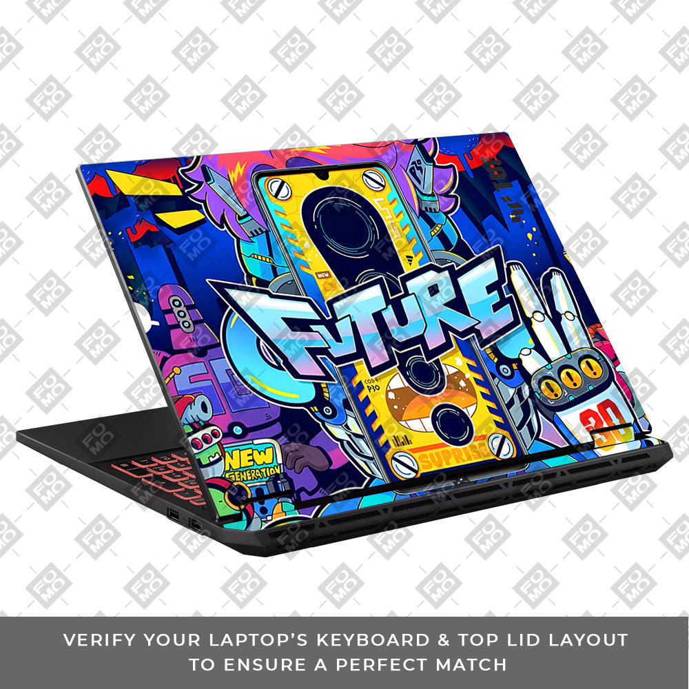 Futuristic Cyberpunk Vision Asus TUF Gaming A16 2025 Laptop Skin