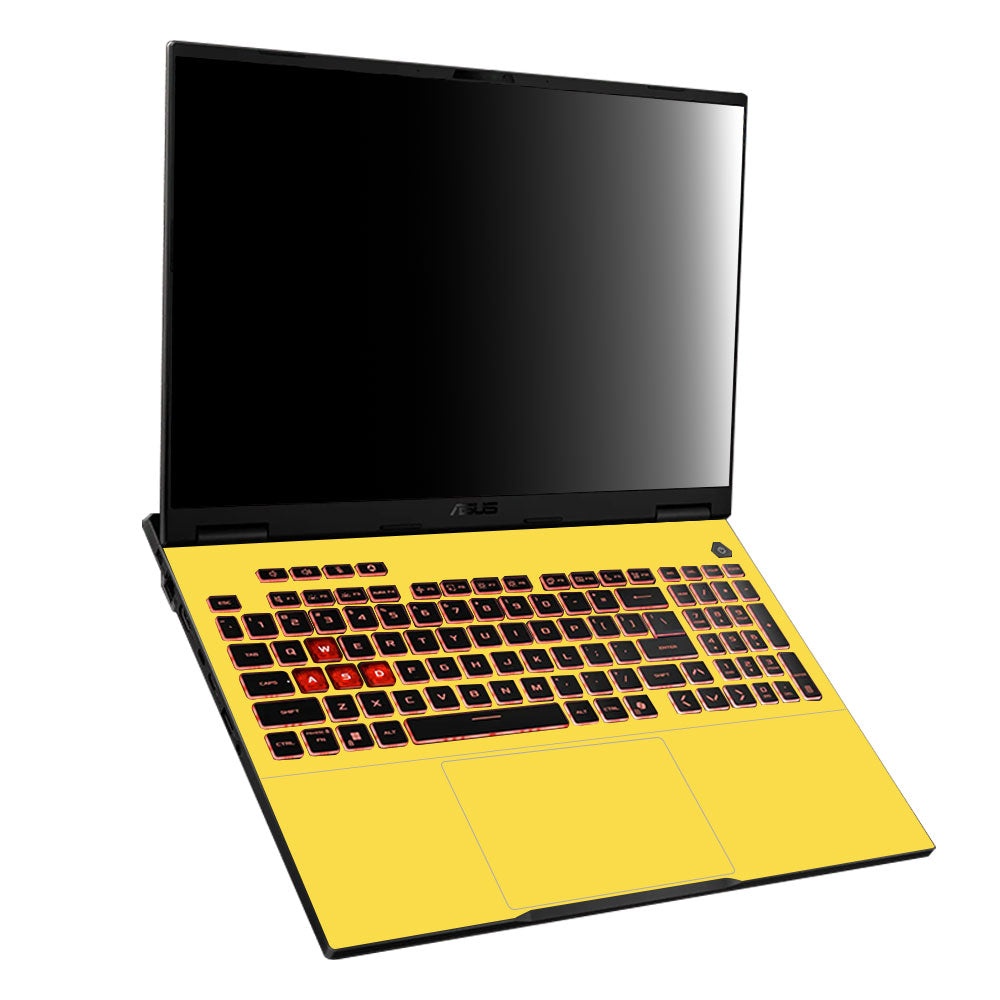 Textured Yellow Asus TUF Gaming A16 2025 Laptop Skin