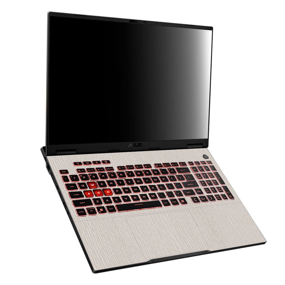 Textured White Wood Asus TUF Gaming A16 2025 Laptop Skin