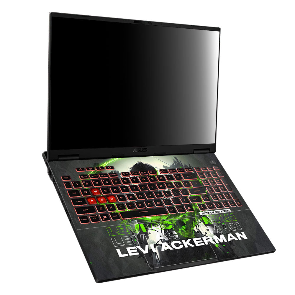 Levi Ackerman Neon Fury Asus TUF Gaming A16 2025 Laptop Skin