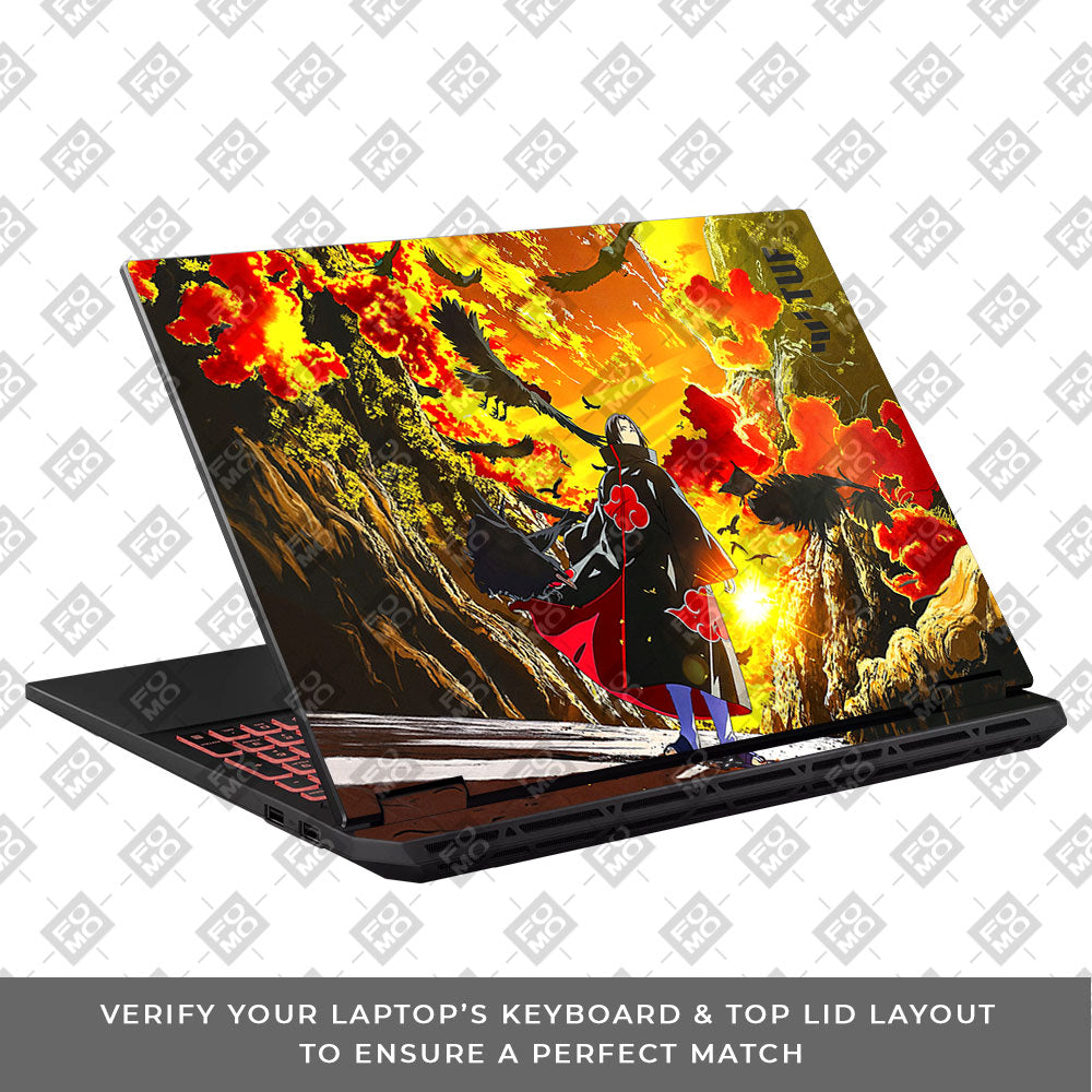 Itachi with Flock of Crows Asus TUF Gaming A16 2025 Laptop Skin