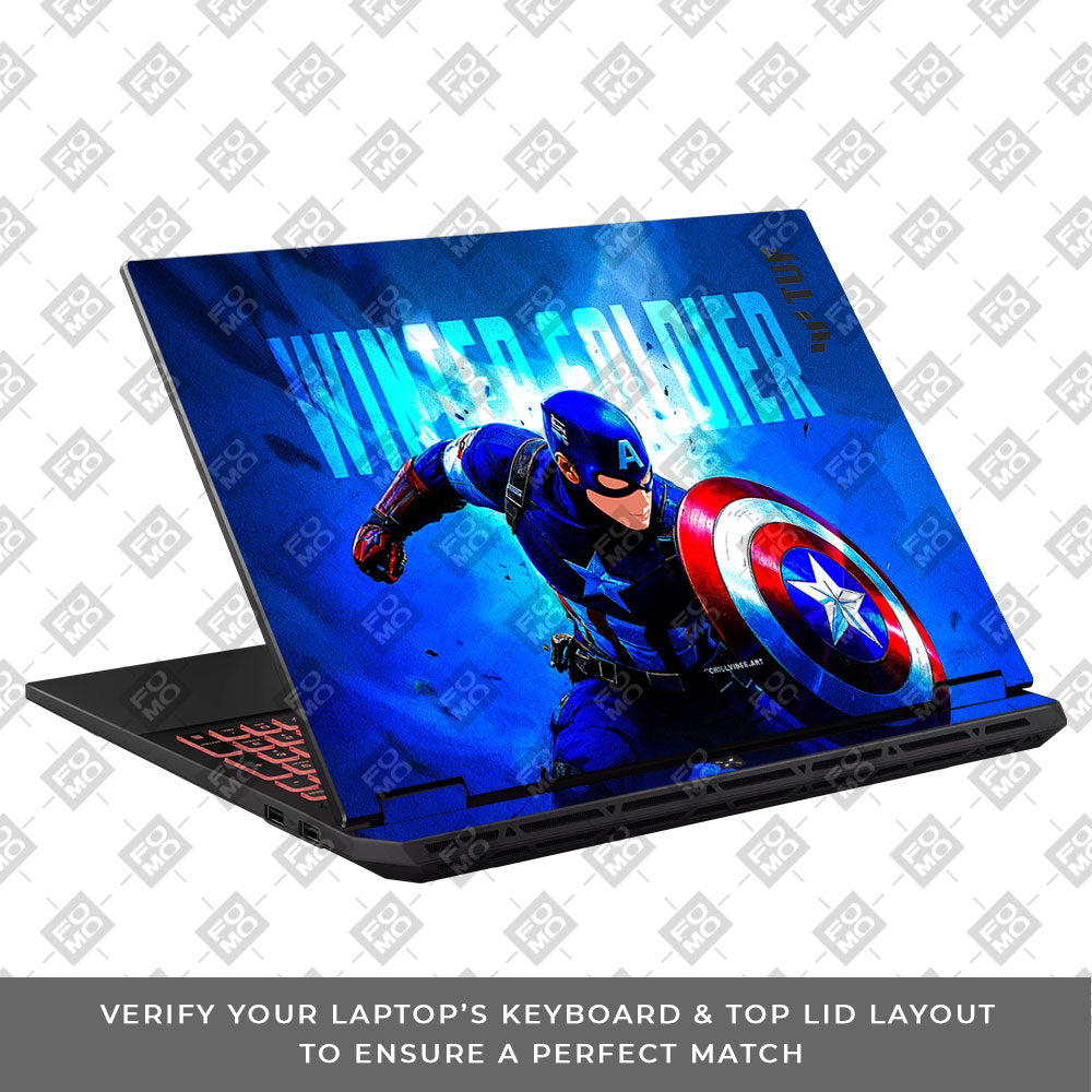 Shield of Justice Captain America Asus TUF Gaming A16 2025 Laptop Skin