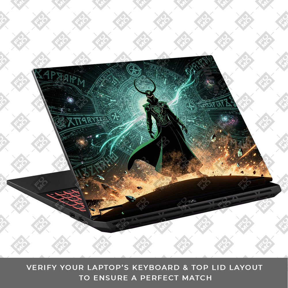 Loki God of Mischief Neon Asus TUF Gaming A16 2025 Laptop Skin