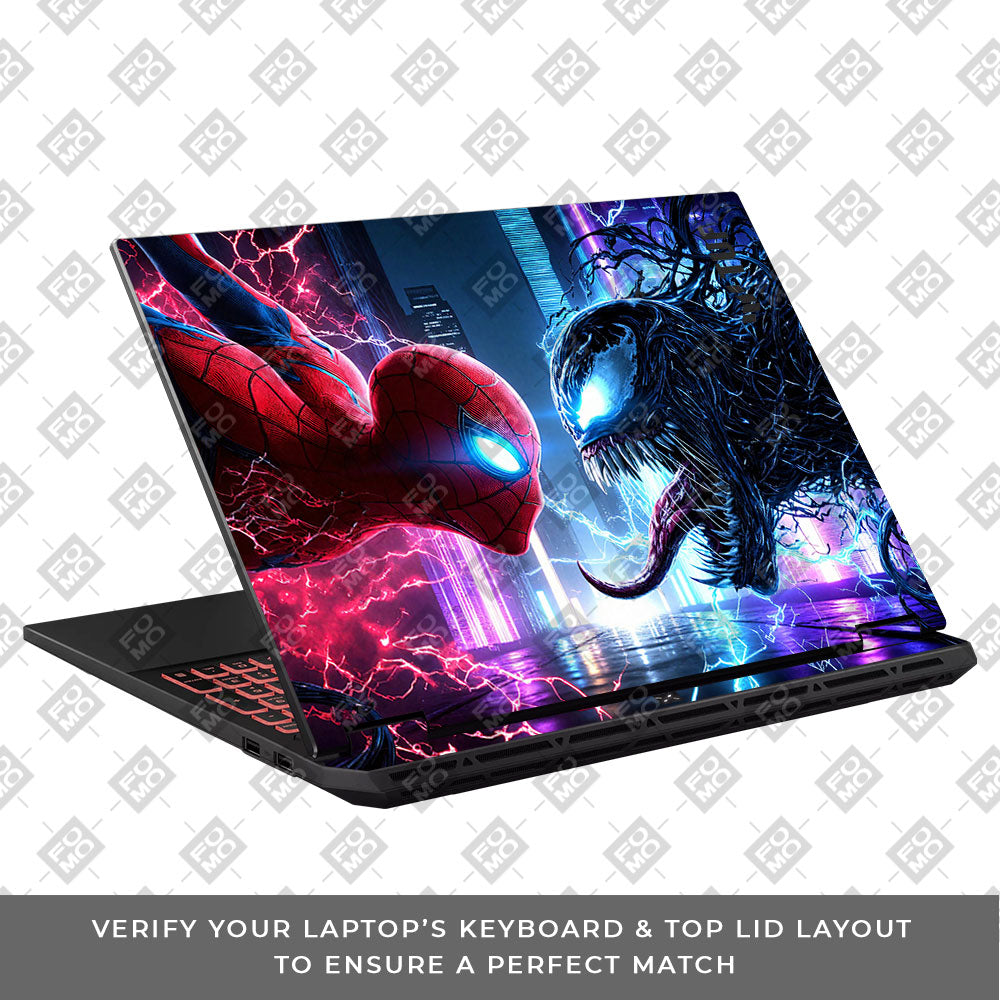 Spiderman vs Venom Showdown Asus TUF Gaming A16 2025 Laptop Skin