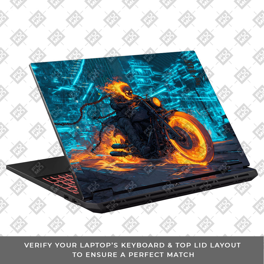 Hellfire Rider Asus TUF Gaming A16 2025 Laptop Skin