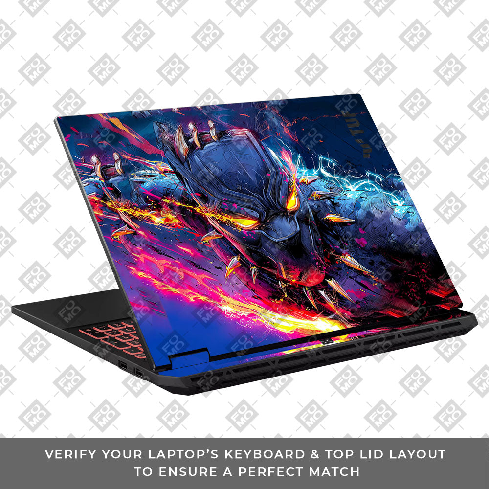 Vibranium Fury Wakandan Charge Asus TUF Gaming A16 2025 Laptop Skin