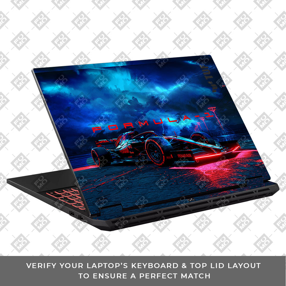 Fututristic Formula 1 Asus TUF Gaming A16 2025 Laptop Skin