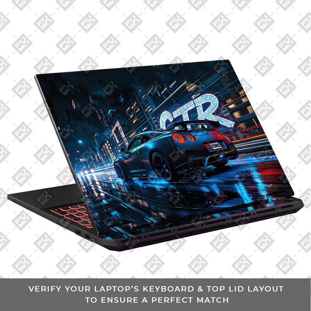 Neon GTR Nights Asus TUF Gaming A16 2025 Laptop Skin