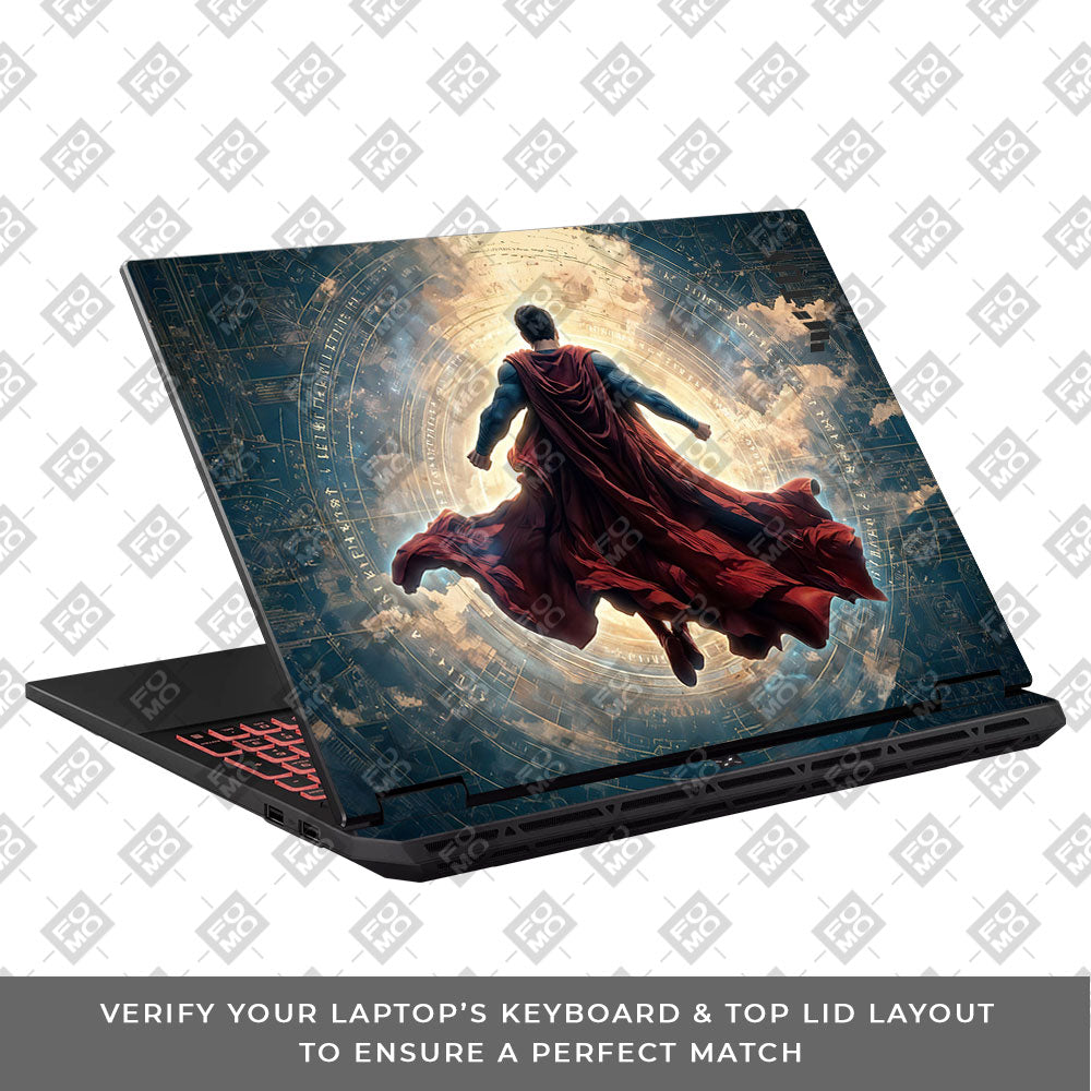 Superman Flying Beyond the Cosmos Asus TUF Gaming A16 2025 3D Laptop Skin