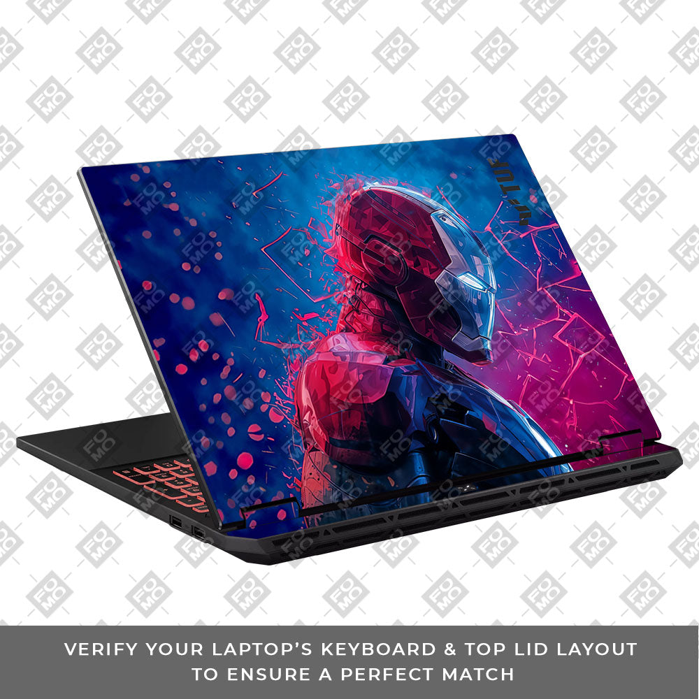 Iron Man Neon Tech Asus TUF Gaming A16 2025 Laptop Skin