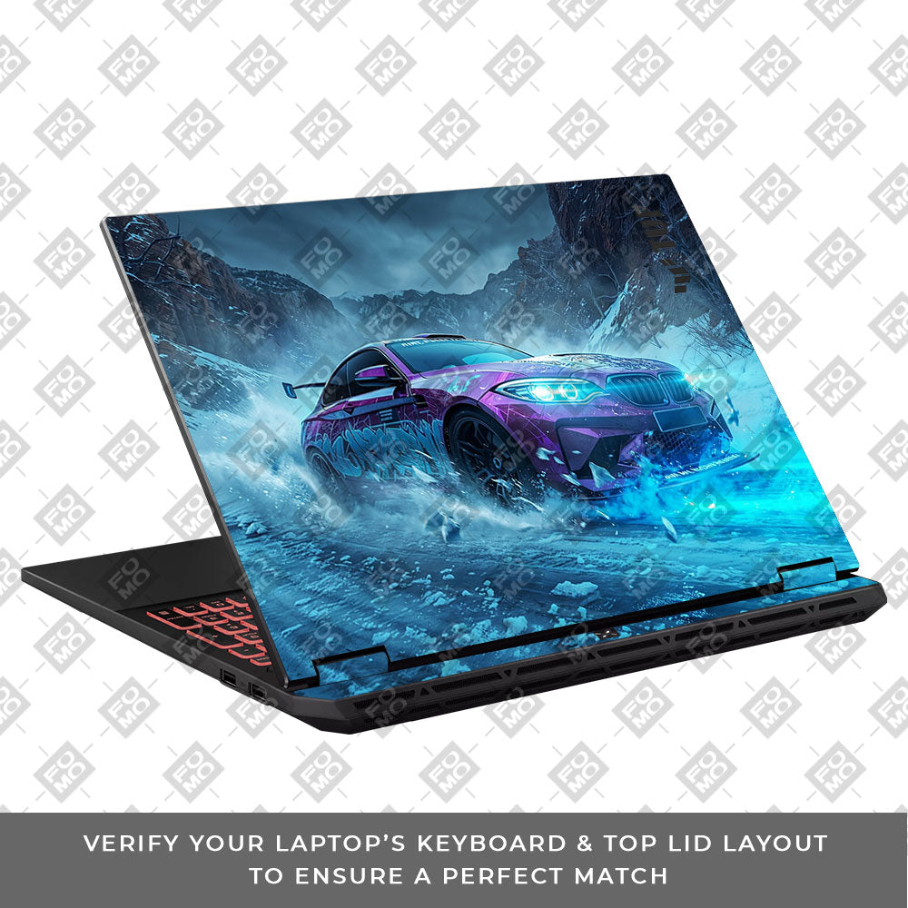 BMW Neon Drift Asus TUF Gaming A16 2025 Laptop Skin