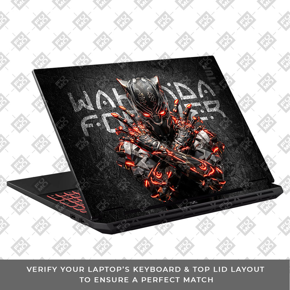 Black Panther Glowing Fury Asus TUF Gaming A16 2025 Laptop Skin