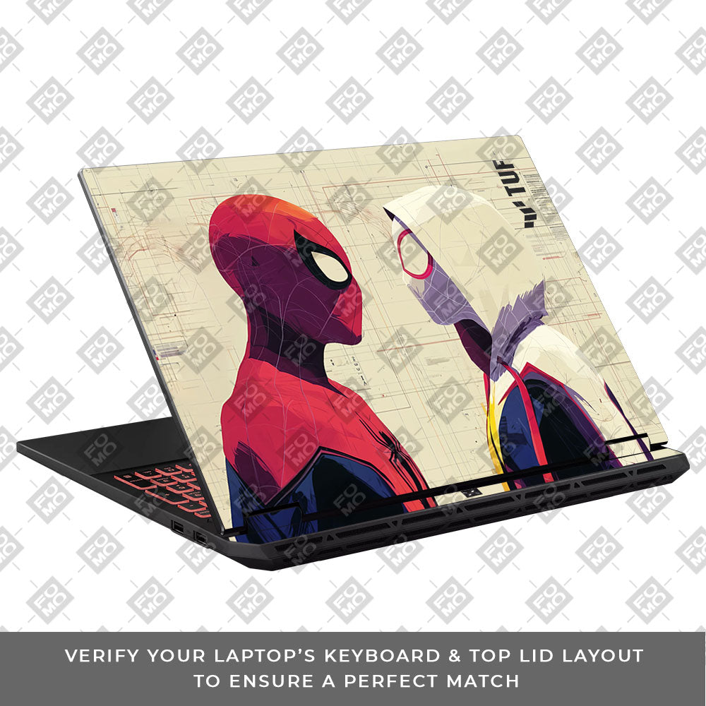 Spider Man X Spider Gwen Asus TUF Gaming A16 2025 Laptop Skin