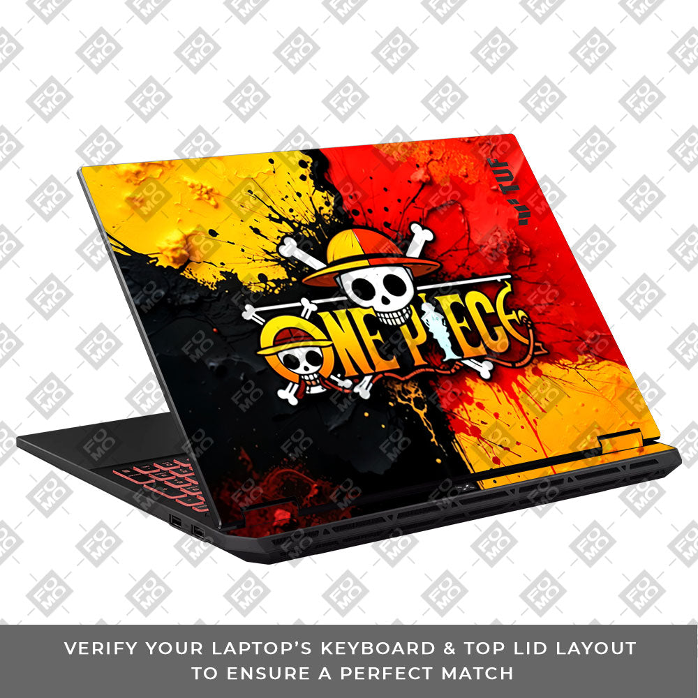 One Piece Paint Splash Asus TUF Gaming A16 2025 Laptop Skin