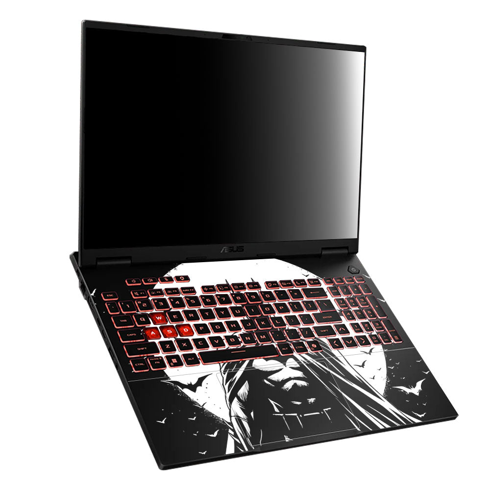 Transparent Dark Knight Moon Rise Asus TUF Gaming A16 2025 Laptop Skin