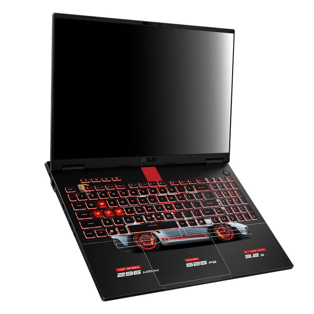 Transparent Porsche 911 Performance Asus TUF Gaming A16 2025 Laptop Skin