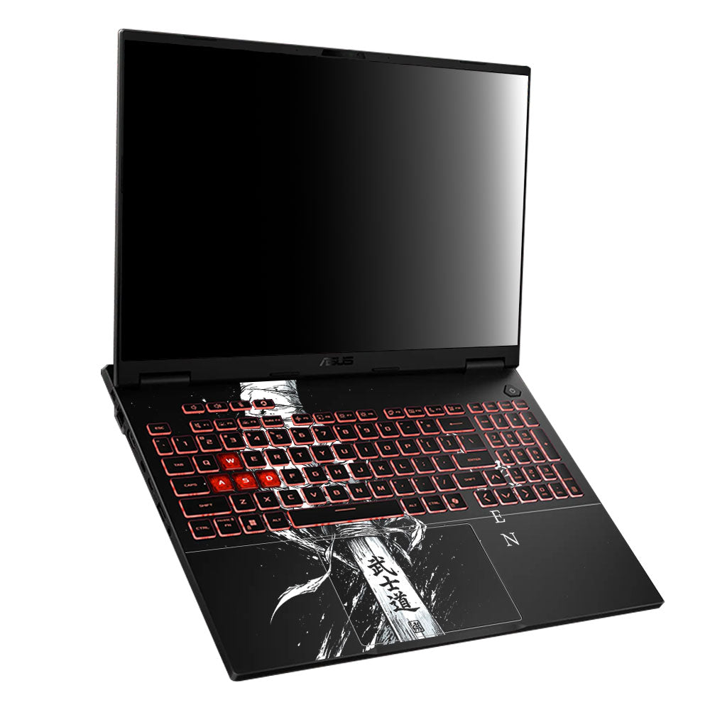 Transparent Kaizen Samurai Sword Asus TUF Gaming A16 2025 Laptop Skin
