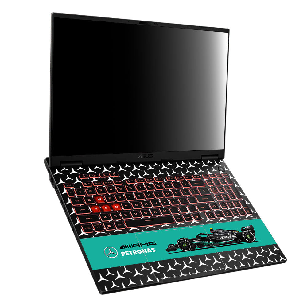 Transparent Mercedes AMG F1 Asus TUF Gaming A16 2025 Laptop Skin