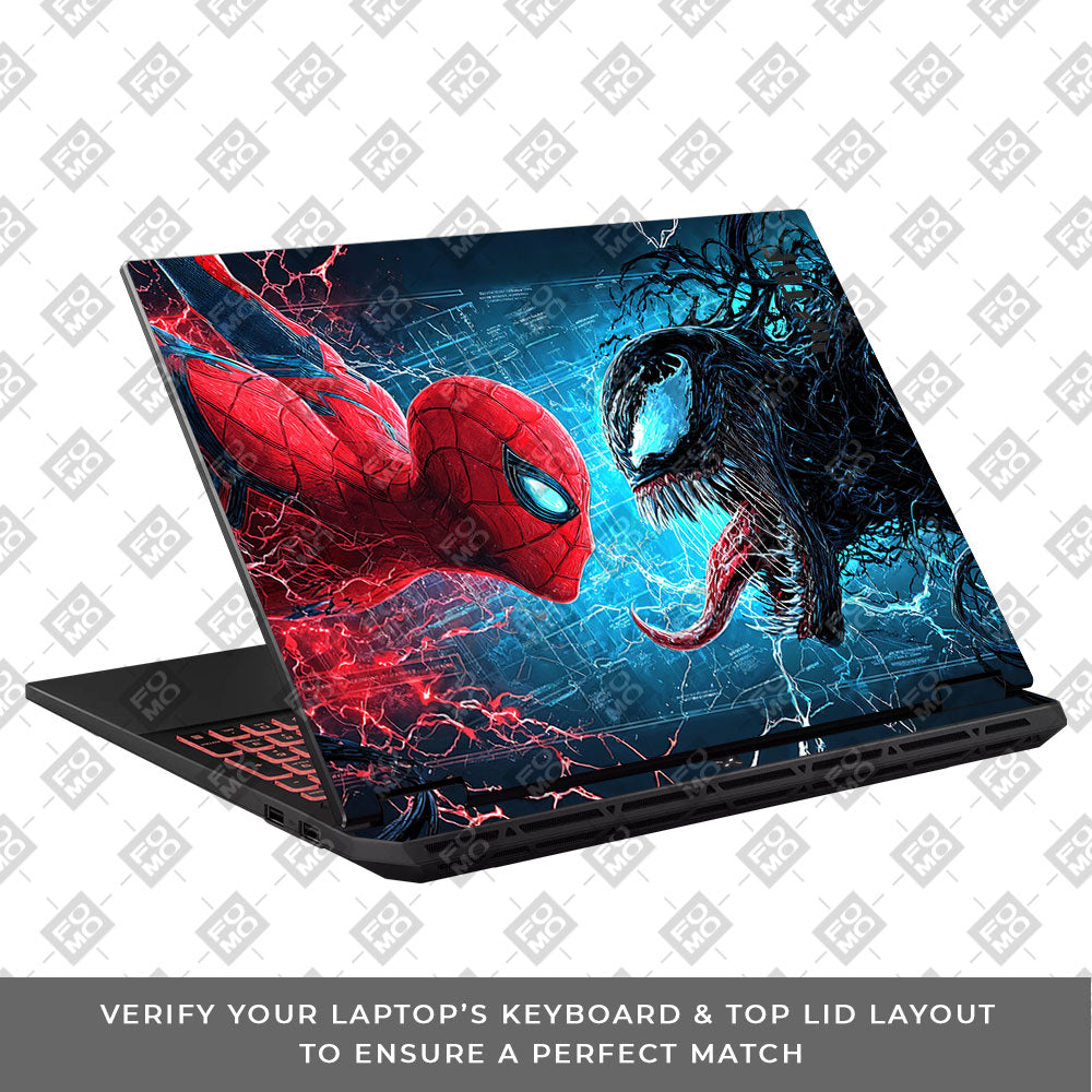 Spiderman vs Venom Showdown Asus TUF Gaming A16 2025 3D Laptop Skin