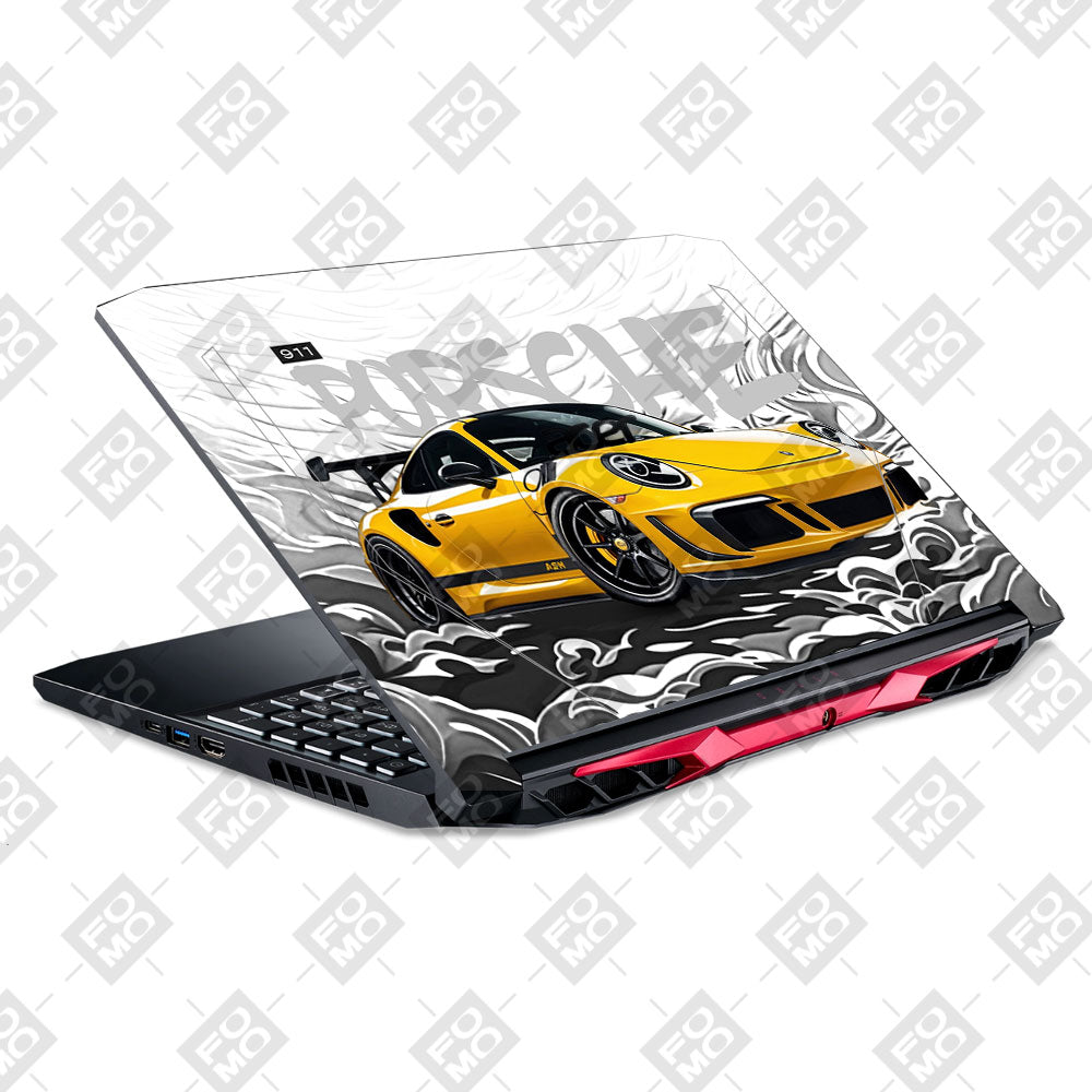 Porsche 911 Yellow Blaze Acer Nitro 5 AN515 44, 56 Laptop Skin