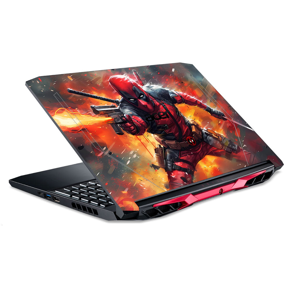 Deadpool in Action Acer Nitro 5 AN515 44, 56 Laptop Skin