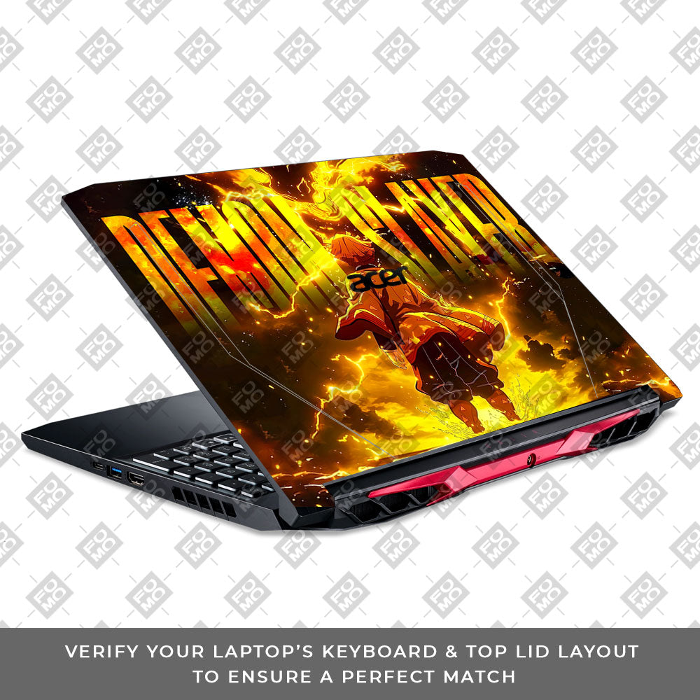 Zenitsu Lightning Strike Acer Nitro 5 AN515 44, 56 Laptop Skin