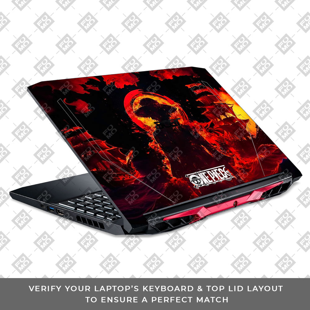 Luffy's Burning Tide Acer Nitro 5 AN515 44, 56 Laptop Skin