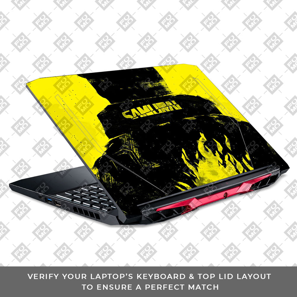 Backlit SAMURAI Jacket Acer Nitro 5 AN515 44, 56 Laptop Skin