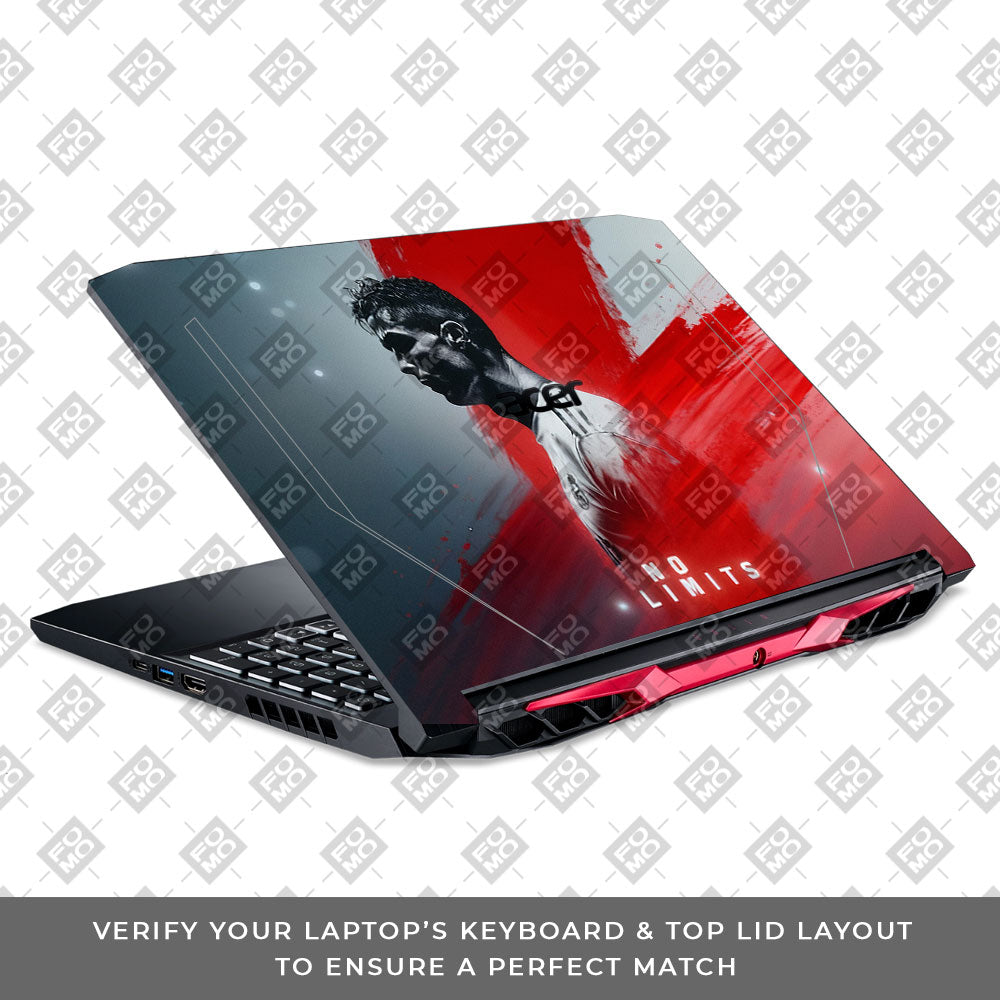 No Limits Ronaldo Spirit Acer Nitro 5 AN515 44, 56 Laptop Skin