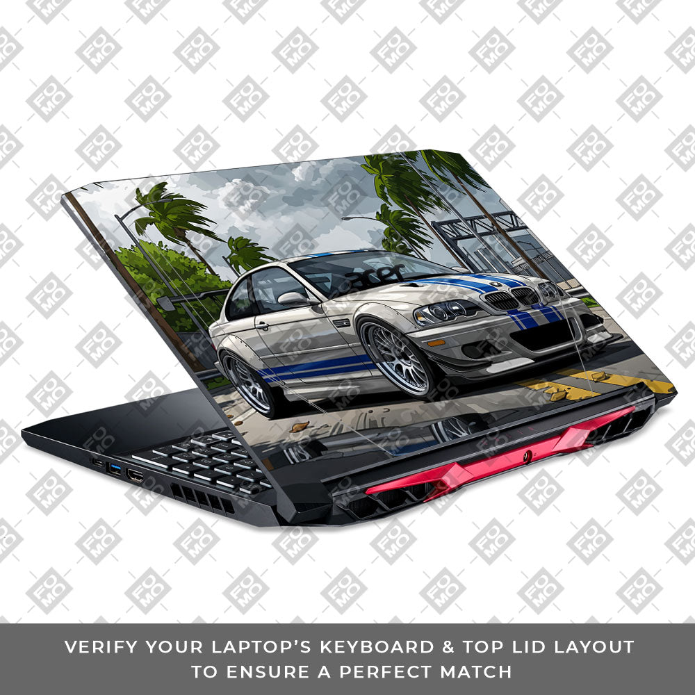Street Icon BMW E46 Drift Legend Acer Nitro 5 AN515 44, 56 Laptop Skin