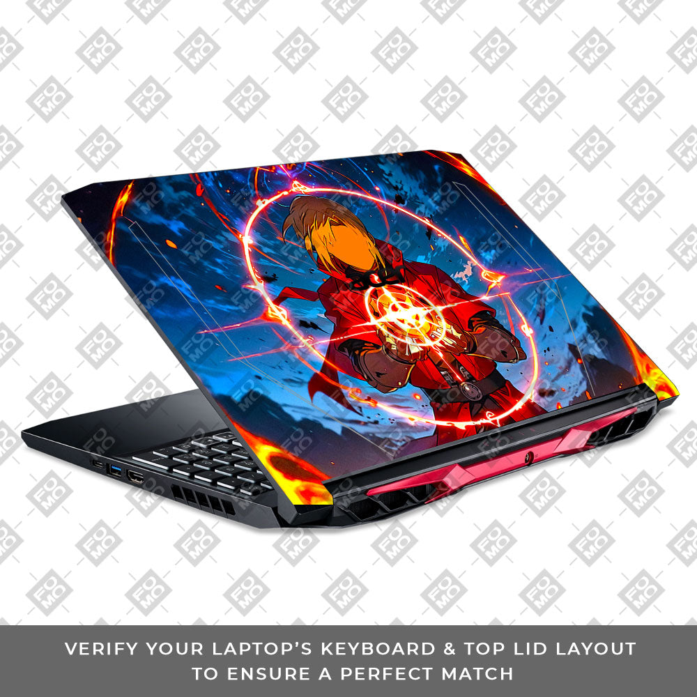 Edward Elric Fullmetal Alchemist Acer Nitro 5 AN515 44, 56 Laptop Skin