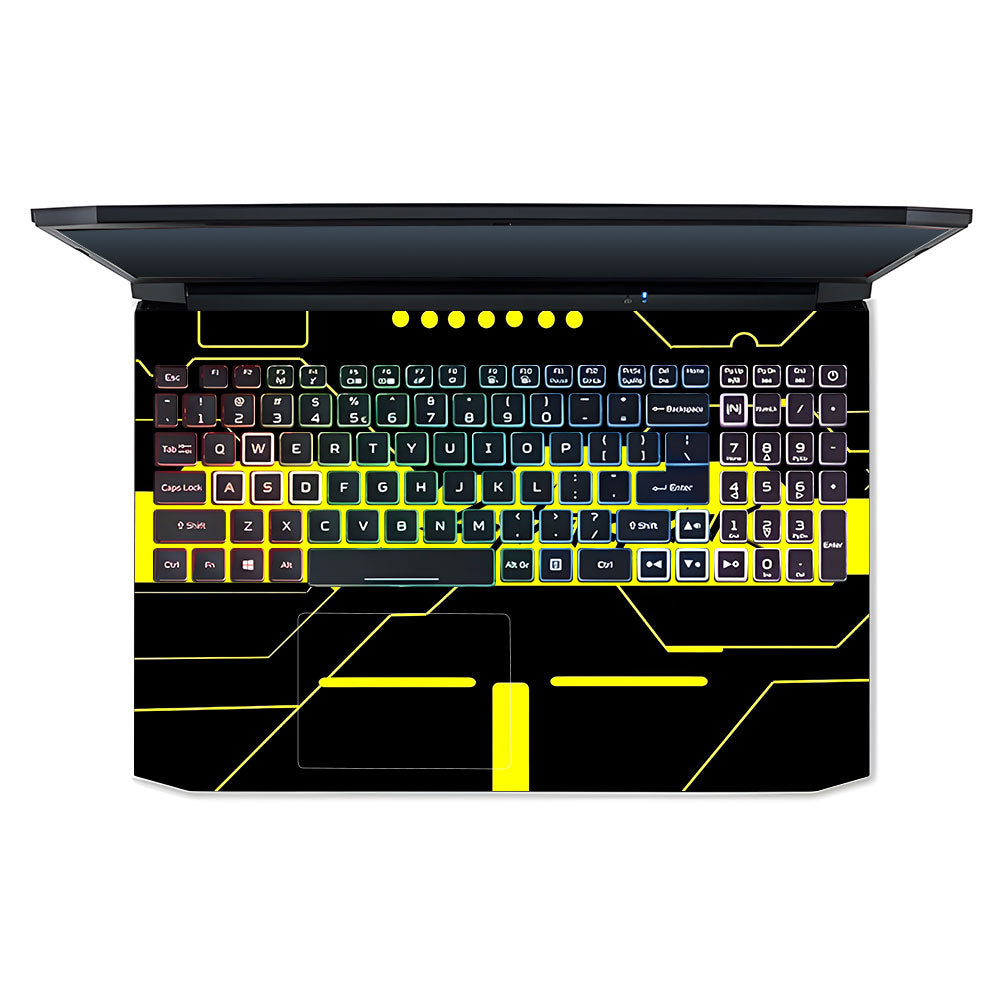 Cyberpunk Yellowline Grid Acer Nitro 5 AN515 44, 56 Laptop Skin