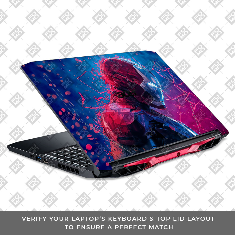 Iron Man Neon Tech Acer Nitro 5 AN515 44, 56 Laptop Skin