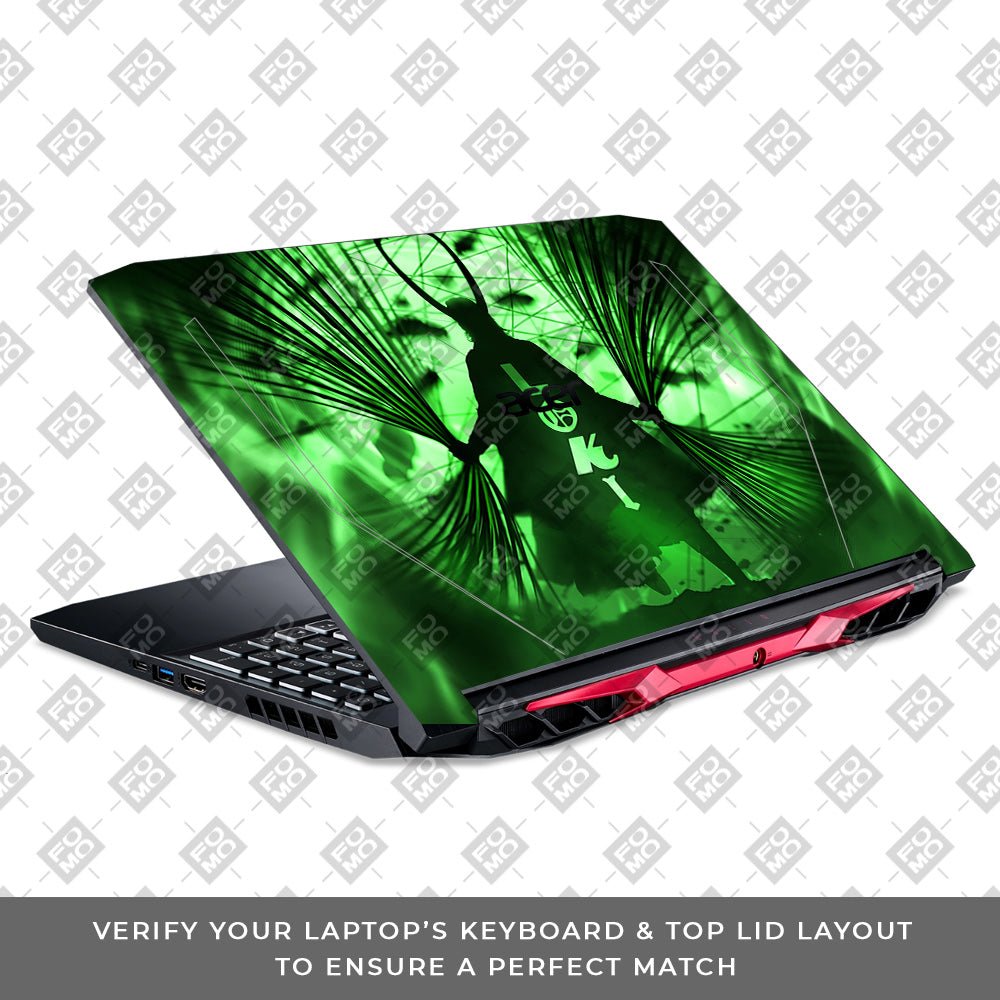 Loki's Green Aura Acer Nitro 5 AN515 44, 56 Laptop Skin