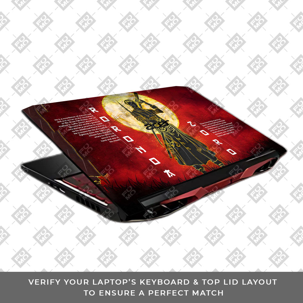 Zoro Under Golden Moon Acer Nitro 5 AN515 45, 55, 57 Laptop Skin