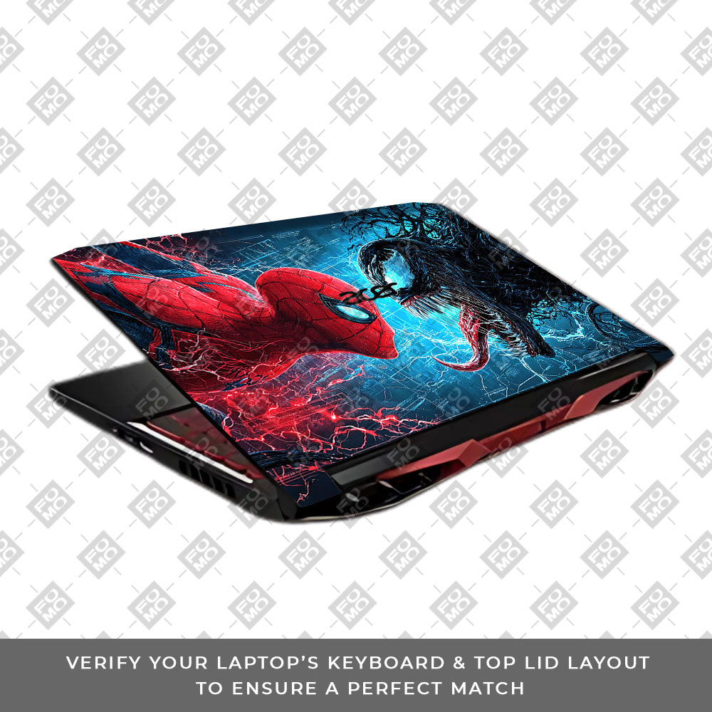Spiderman vs Venom Showdown Acer Nitro 5 AN515 45, 55, 57 3D Laptop Skin